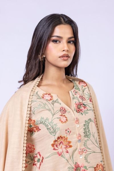 Dyed | Textured Cotton | Dupatta | AED 68.00