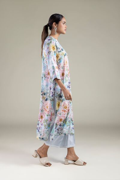 Embroidered | Viscose | Solid Regular Pants | AED 80.00