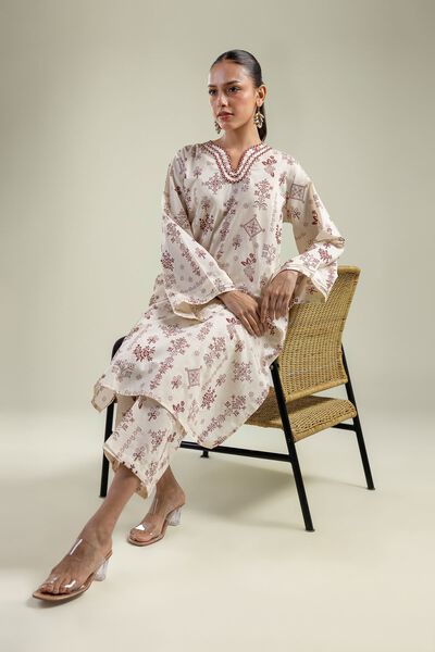 Printed | Cambric | Long Floral Kurta | AED 100.00