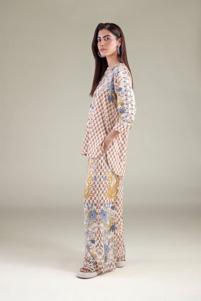 Embroidered | Textured Weave | Trousers | AED 50.00