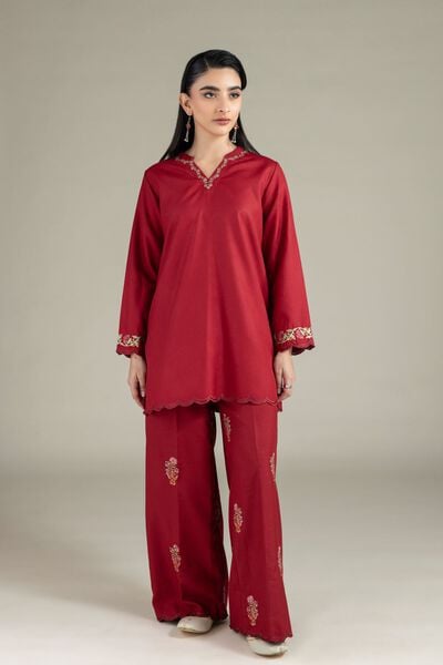 Embroidered | Heavy Blended Viscose | Pants | AED 155.00