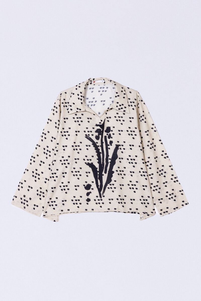 Printed | Dull Raw Silk | Blouse | AED 42.00