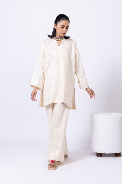 Embroidered | Cotton Dobby | Pants | AED 100.00
