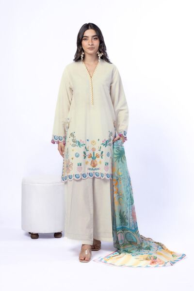 Embroidered | Cotton Dobby | Fabrics 3 Piece | AED 200.00