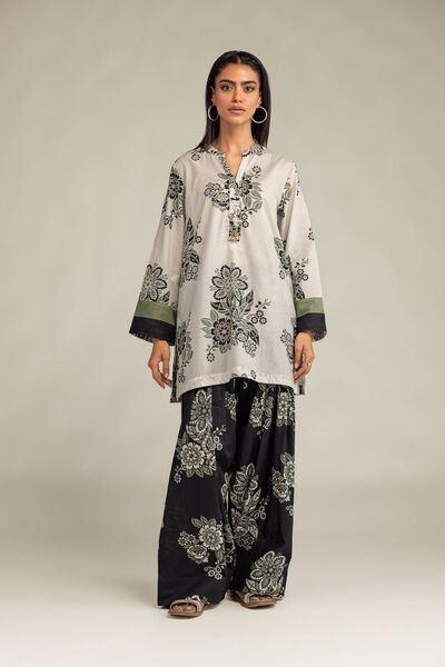 Printed | Cambric | Floral Black Shalwar | AED 130.00