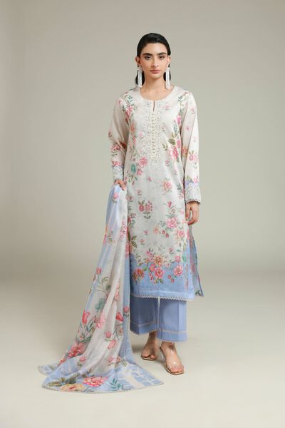 Printed | Satin | Fabrics 3 Piece | AED 200.00