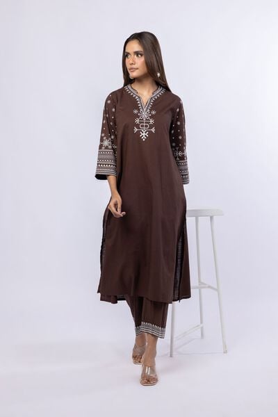 Embroidered | Crosshatch Poplin | Kurta | AED 100.00