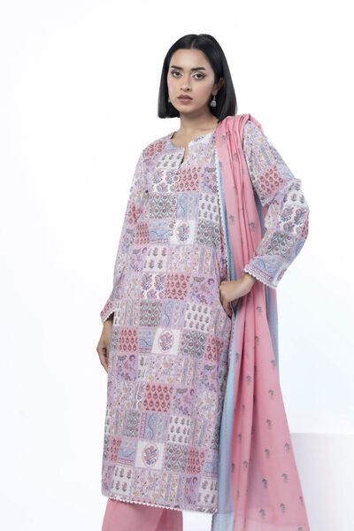 Printed | Cotton | Tailored 3 Piece | AED 180.00