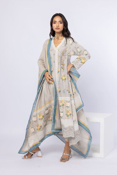 Printed | Cotton Net | Dupatta | AED 33.60