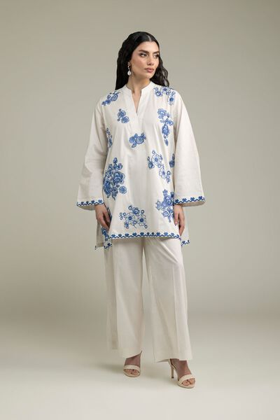 Embroidered | Cambric | Solid Cambric Pants | AED 80.00