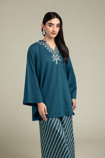 Embroidered | Cambric | Short Cambric Kurta | AED 150.00
