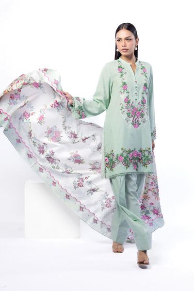 Embroidered | Cotton Dobby | Tailored 3 Piece | AED 300.00