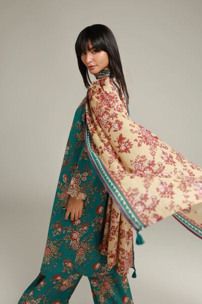 Embroidered | Lawn | Floral Lawn Dupatta | AED 80.00