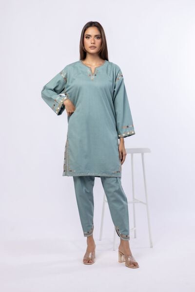 Embroidered | Crosshatch Poplin | Kurta | AED 140.00