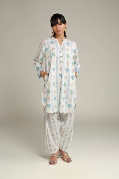 Embroidered | Cotton Dobby | Short Cotton Kurta | AED 100.00