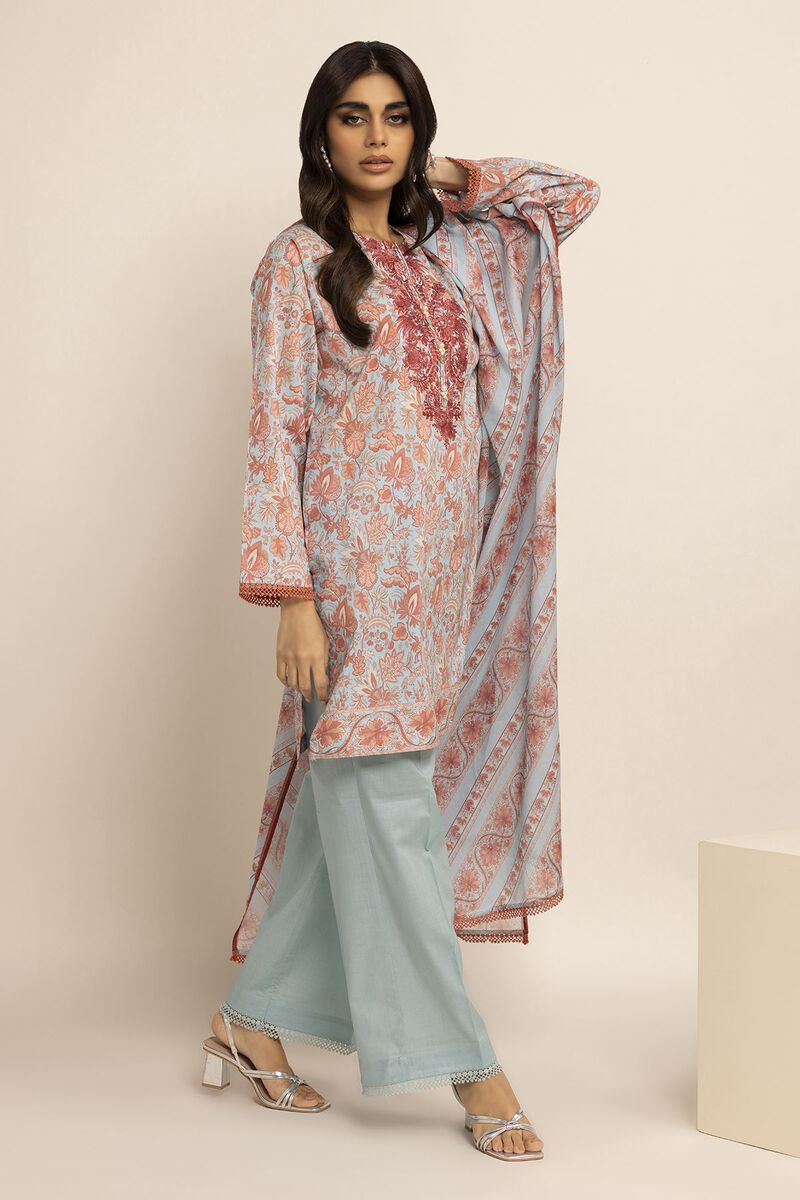 Embroidered | Cambric | Fabrics 3 Piece | null