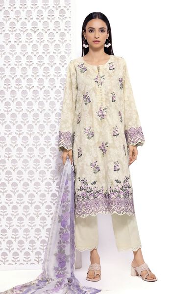 Cambric | Embroidered | Fabrics 3 Piece | AED 100.00