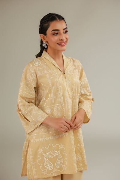 Cambric | Band Collar Kurta | AED 130.00