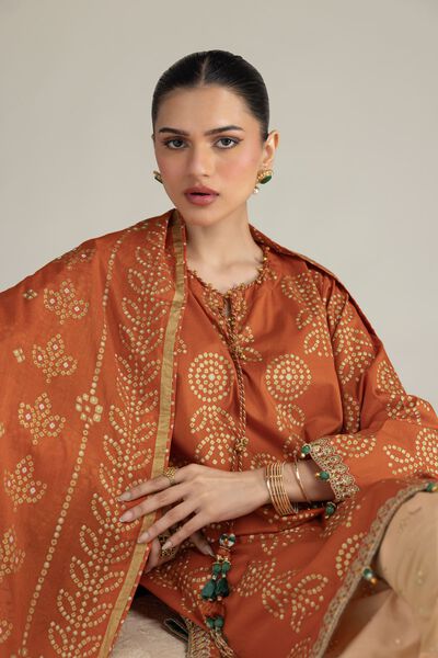 Embroidered | Cambric | Cambric 3-Piece Co-ord | AED 204.00