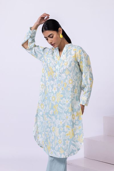 Printed | Ripple Crinkle | Kurta | AED 50.00