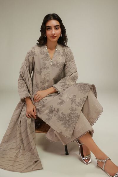 Cambric | Floral Cambric Kurta | AED 39.00