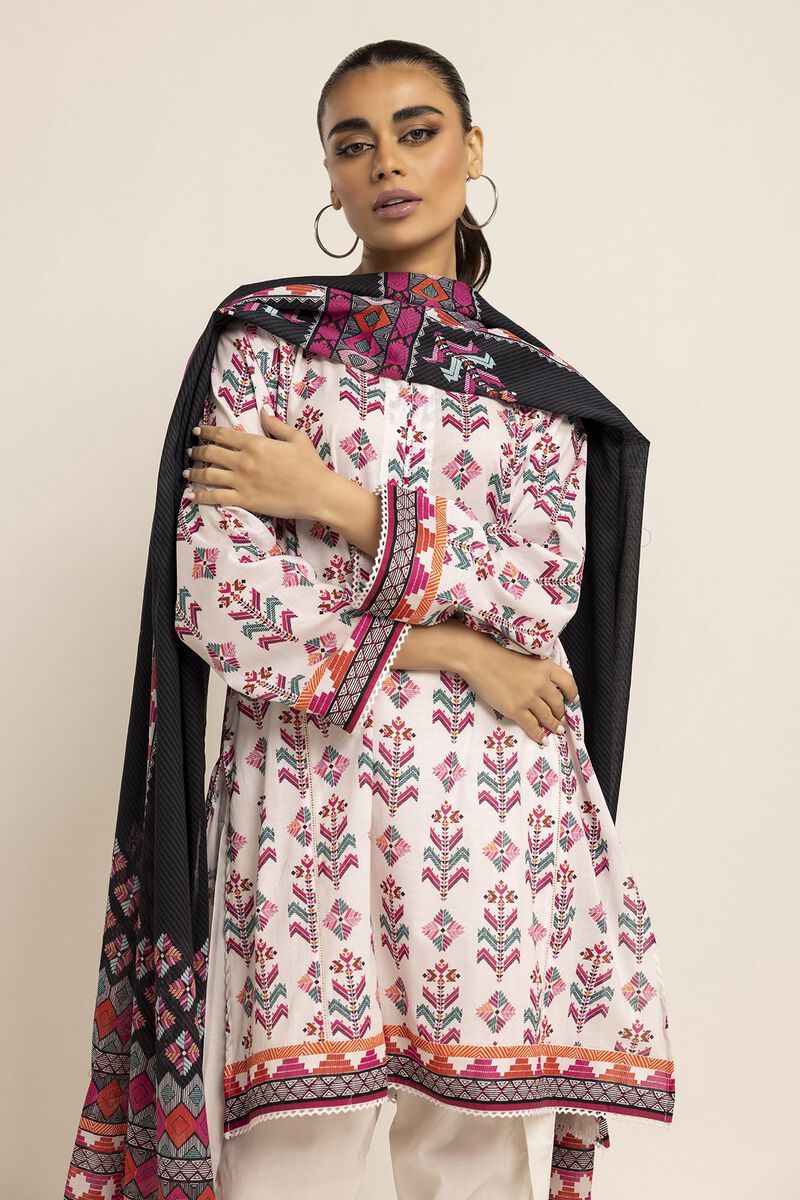 Printed | Cambric | Fabrics 3 Piece | null