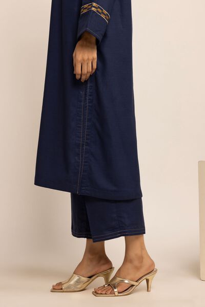 Pants | Embroidered, BLUE, hi-res