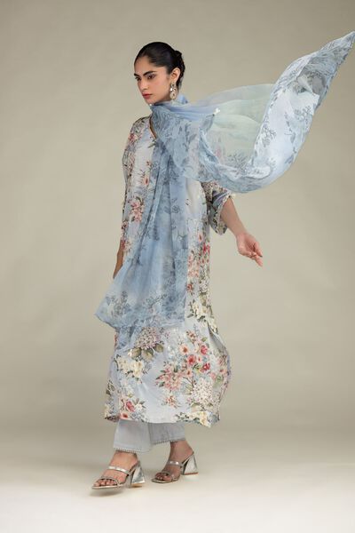 Embroidered | Chiffon | Floral Chiffon Dupatta | AED 130.00