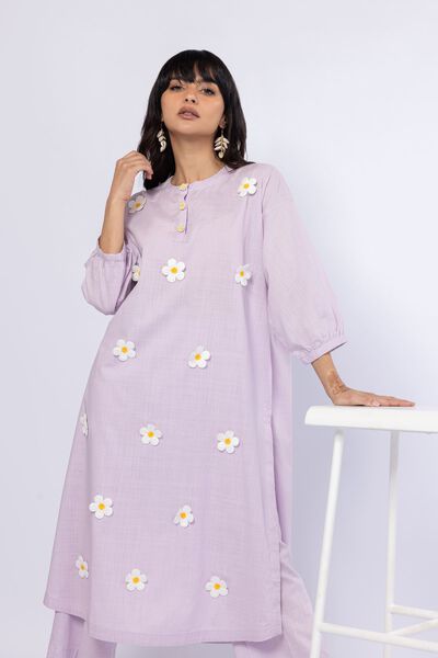 Embroidered | Crosshatch Poplin | Kurta | AED 160.00