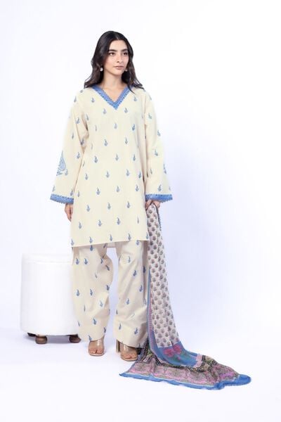 Embroidered | Cotton Dobby | Fabrics 3 Piece | AED 200.00