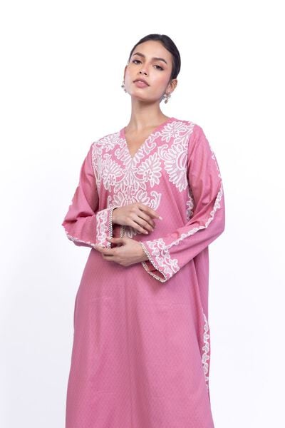 Embroidered | Cotton Dobby | Floral Embroidered Kurta | AED 160.00
