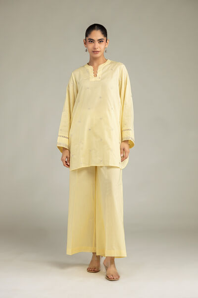 Embroidered | Cambric | Solid Cambric Pants | AED 130.00