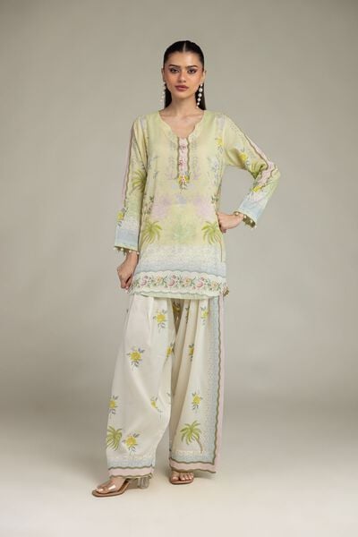 Embroidered | Raw Silk | Floral Spring Shalwar | AED 45.00