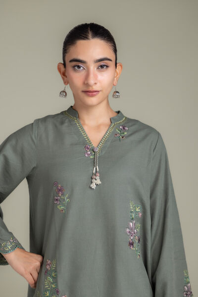 Embroidered | Light Khaddar | Fabrics 2 Piece | Top and Bottom | AED 180.00