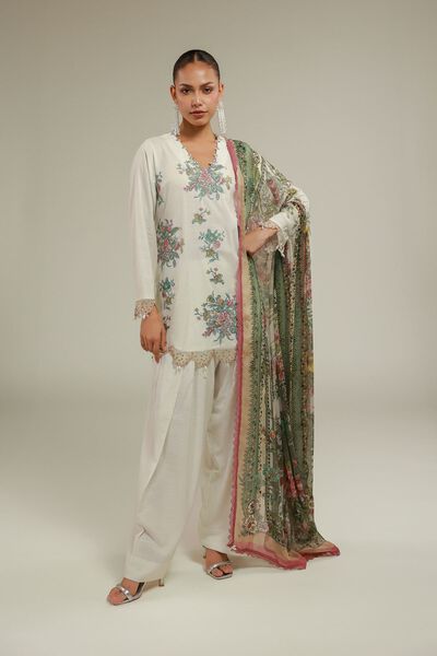 Embroidered | Raw Silk | Farshi Shalwar | AED 50.00