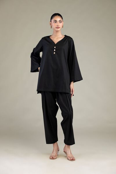 Dyed | Cotton Viscose | Solid Black Shalwar | AED 130.00