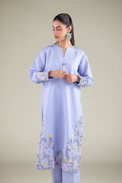 Embroidered | Mesuri | Floral Longline Kurta | AED 60.00
