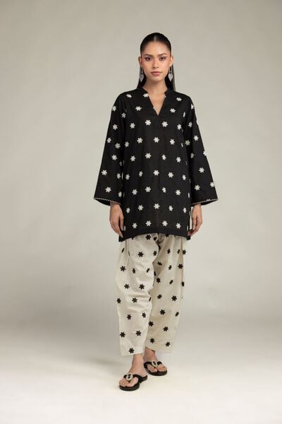 Embroidered | Cotton Dobby | Floral Cotton Shalwar | AED 150.00