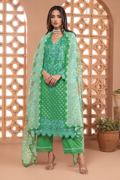 Cambric | Embroidered | Tailored 3 Piece | AED 200.00