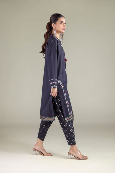 Embroidered | Cambric | Straight Dotted Shalwar | AED 80.00