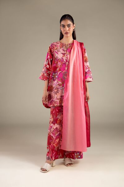 Printed | Cambric | Floral Relaxed Pants | AED 80.00