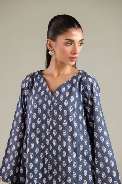 Printed | Cambric | Paisley V-Neck Kurta | AED 100.00
