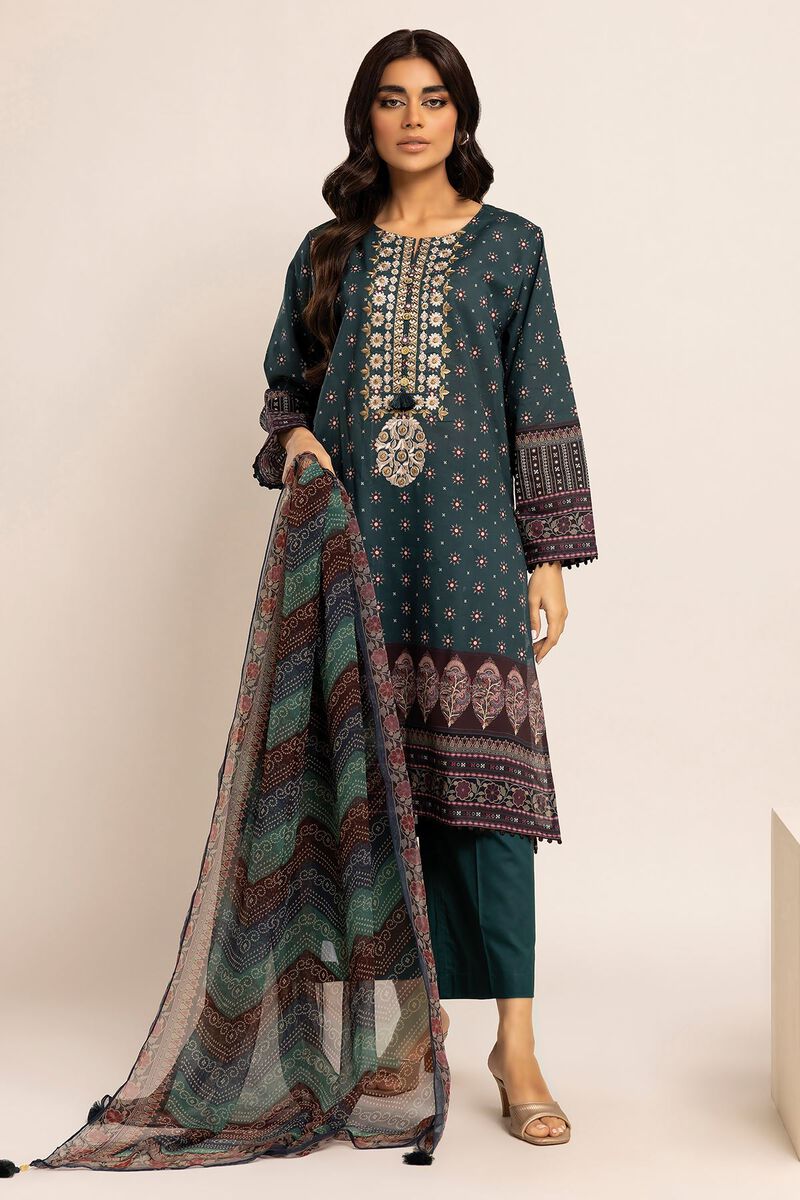 Embroidered | Cambric | Fabrics 3 Piece | null