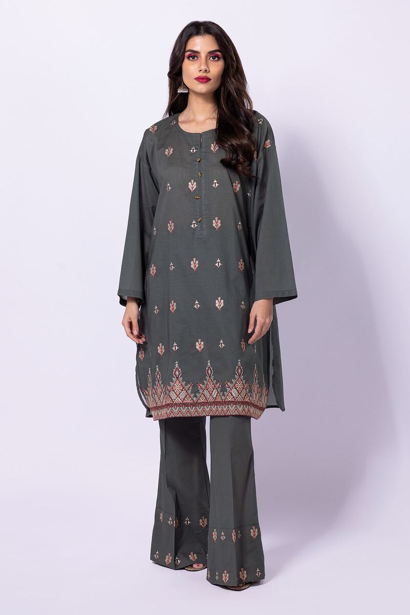 Dyed Embroidered Light Crosshatch | Top Bottoms | Fabrics 2 Piece | null