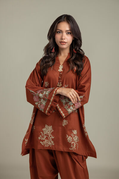 Embroidered | Textured Cotton | Kurta | AED 230.00
