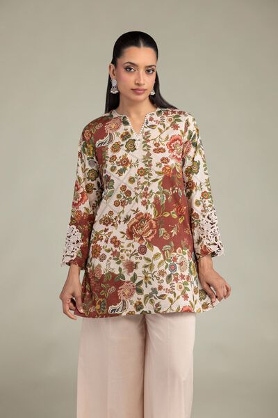 Embroidered | Cambric | Floral Cambric Kurta | AED 180.00