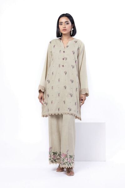 Embroidered | Heavy Textured Cotton | Fabrics 2 Piece | Top and Bottom | AED 160.00