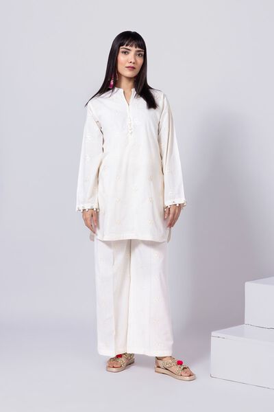 Embroidered | Crosshatch Poplin | Kurta | AED 120.00