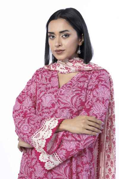 Printed | Cotton | Tailored 3 Piece | AED 180.00