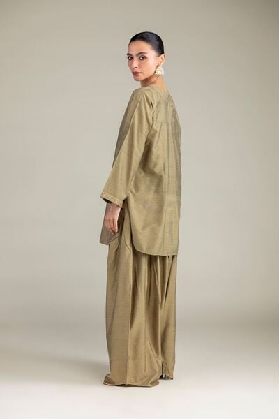 Dyed | Raw Silk | Solid Silk Pants | AED 130.00